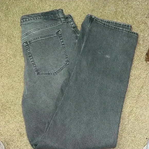 🆕 Abercrombie and Fitch Gray Stone Washed Jeans, Size 16 Long - Picture 1 of 8